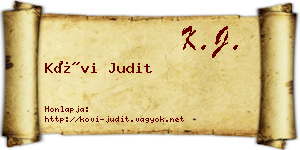 Kövi Judit névjegykártya