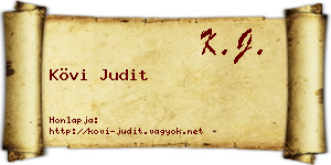 Kövi Judit névjegykártya