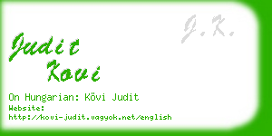 judit kovi business card